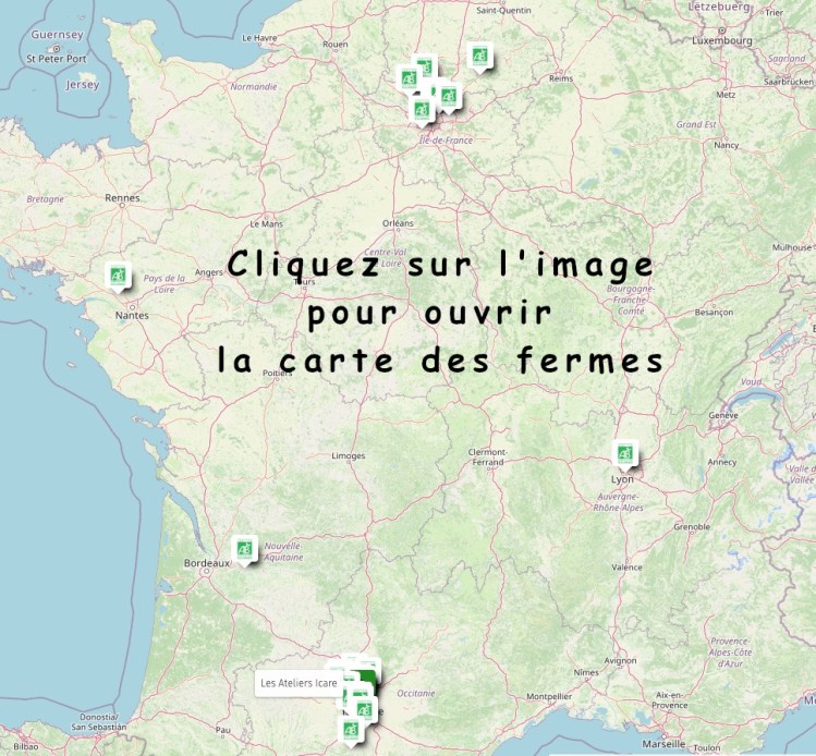 Carte de France des fermes accueillantes la polyactivité